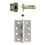 4" Fire rated Stainless Steel Hinge And 3" Latch Kit - Main Product Image