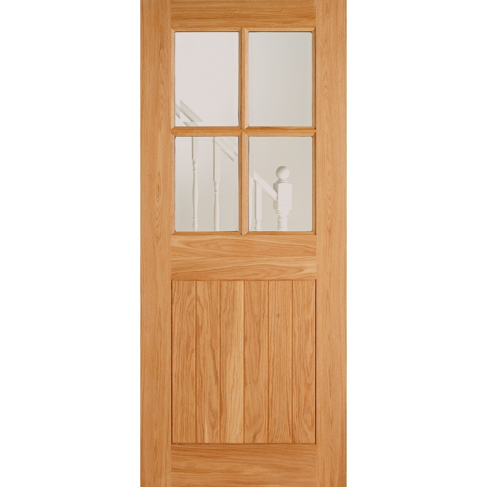 4 Panel Doors - Double Glazing Cottage Engineered Door - Main Product Image