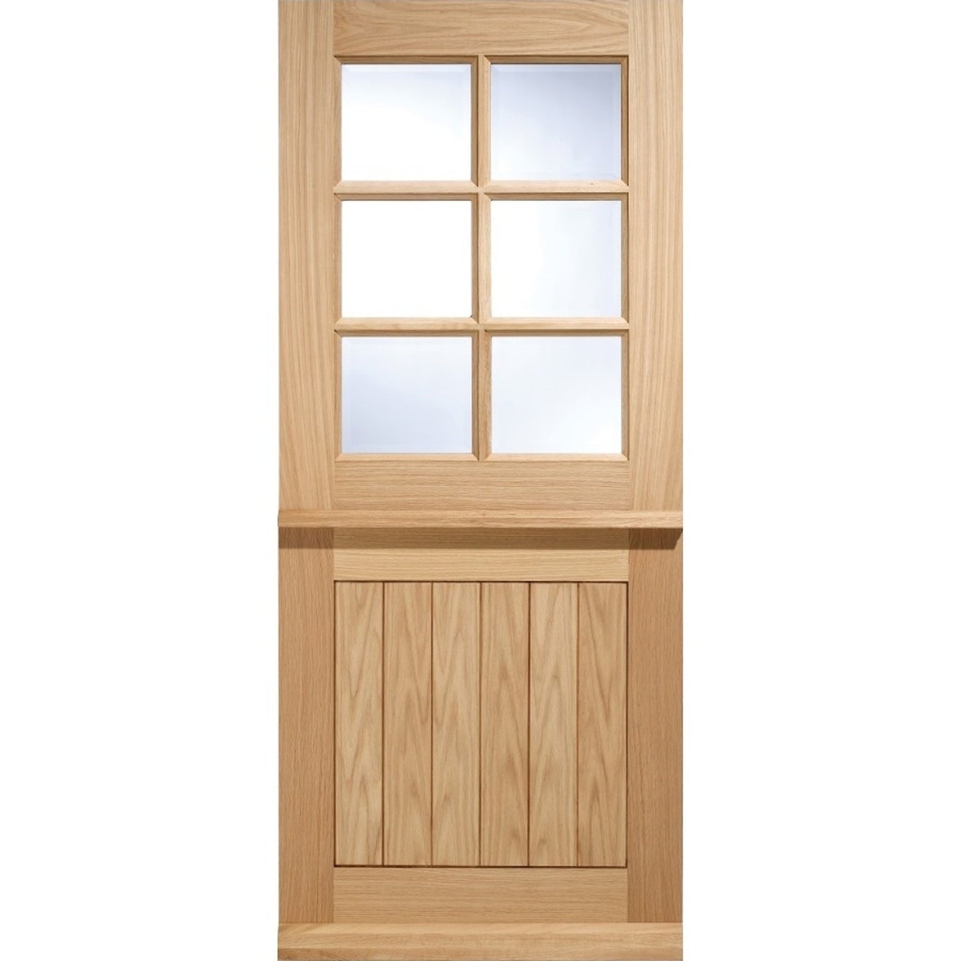 6 Panel Cottage Stable Engineered Door Clear Double Glazing - Main Product Image