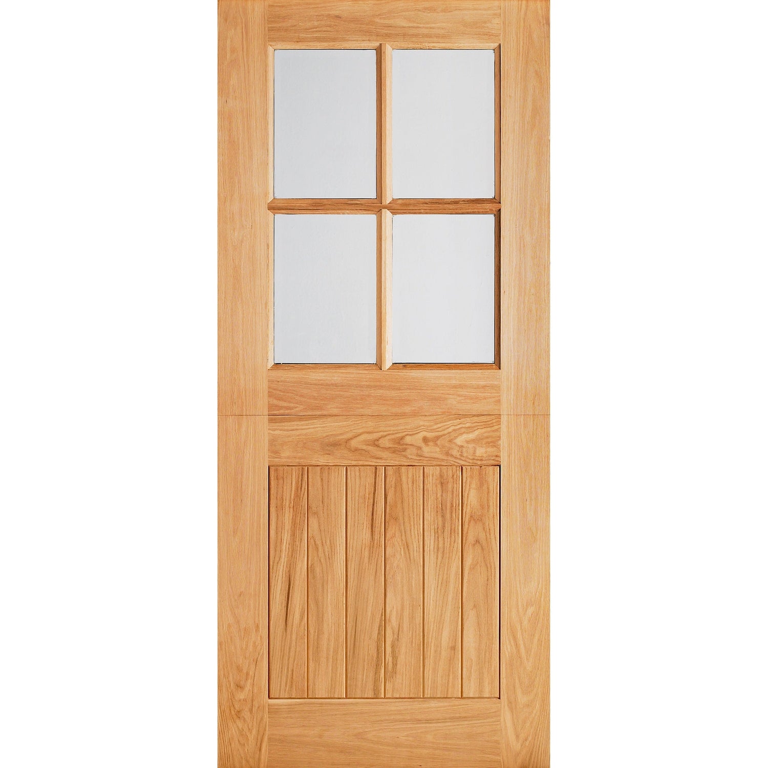 Adoorable Oak 4 Panel Doors - Glazed Cottage Stable Veneer Door - Main Product Image