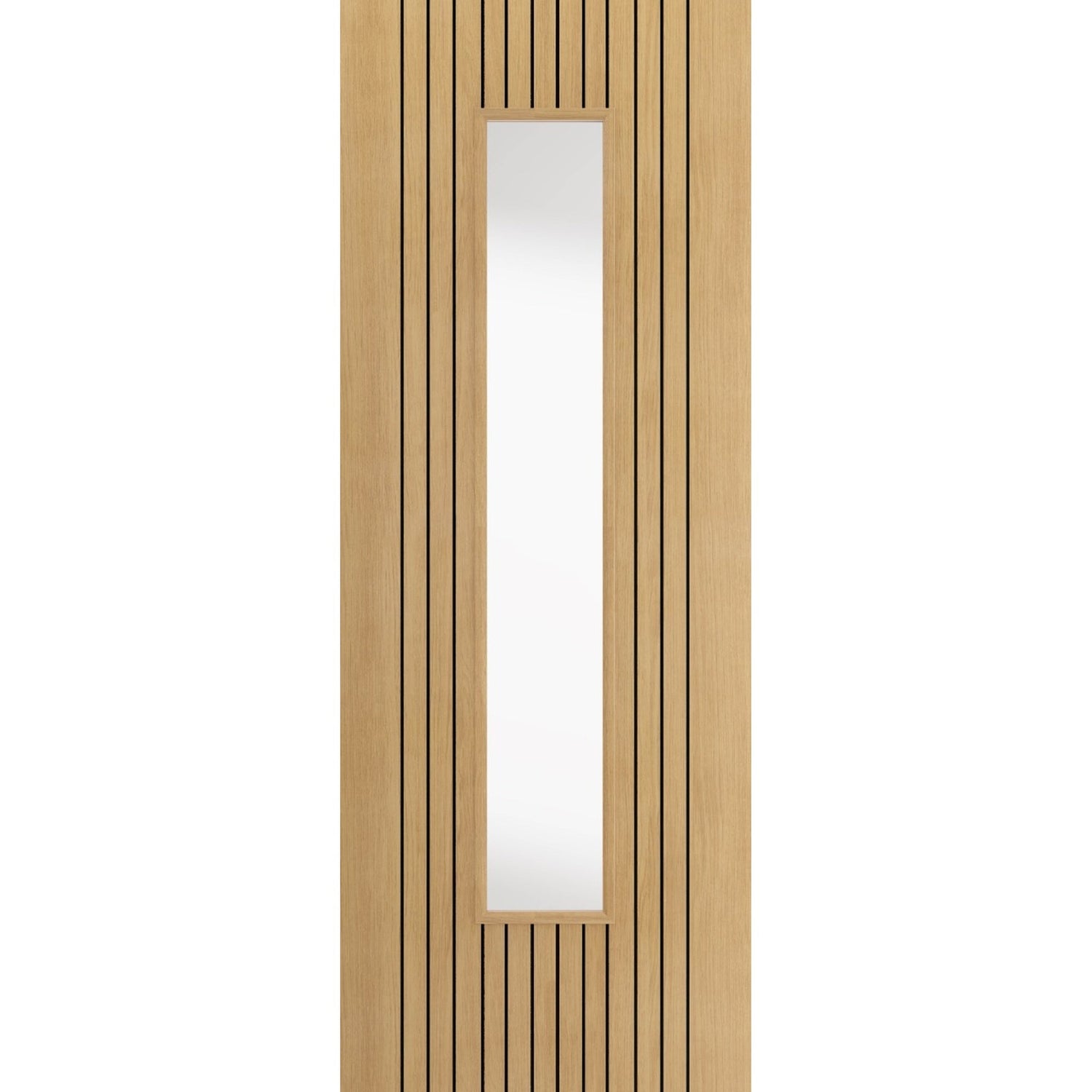 Aria Oak Clear Glazed Laminated Internal Door - Main Product Image