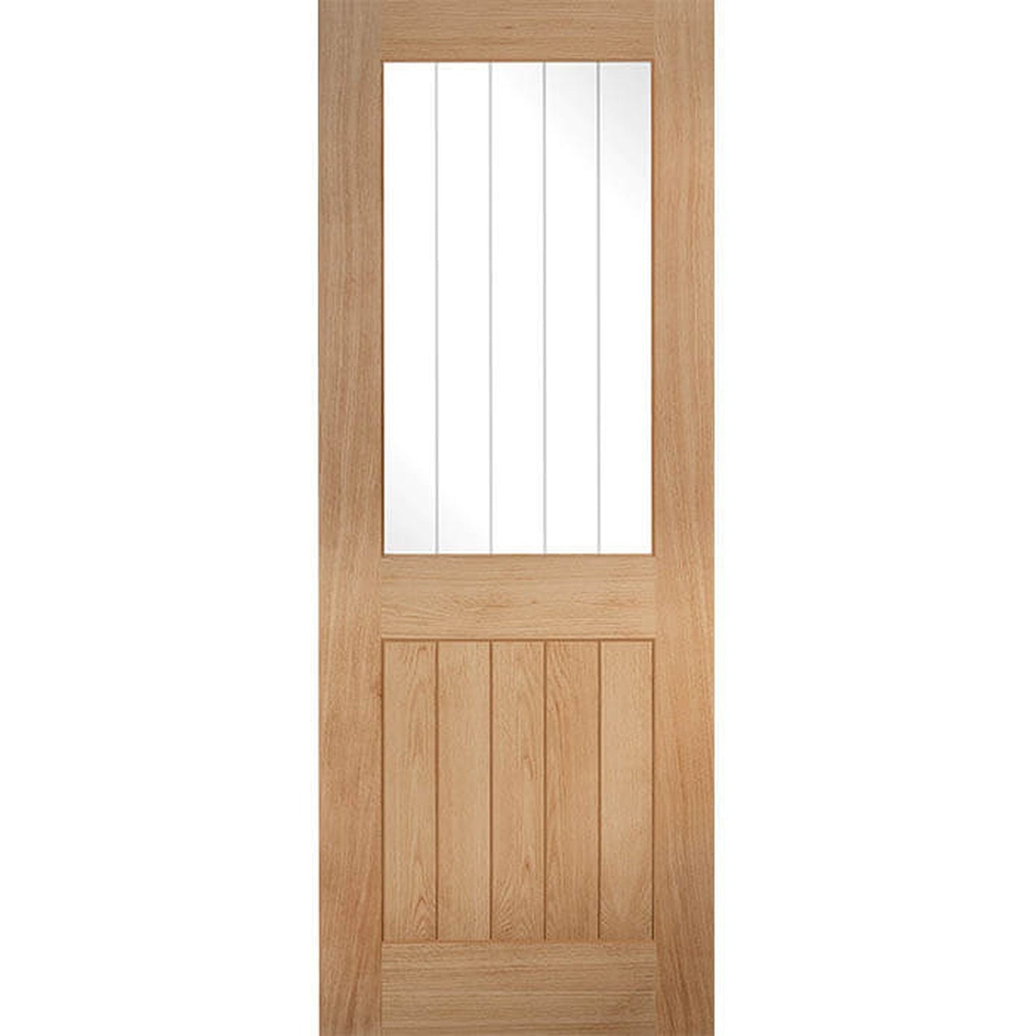 Belize Unfinished Oak 1 Light Glazed Internal Door - Main Product Image