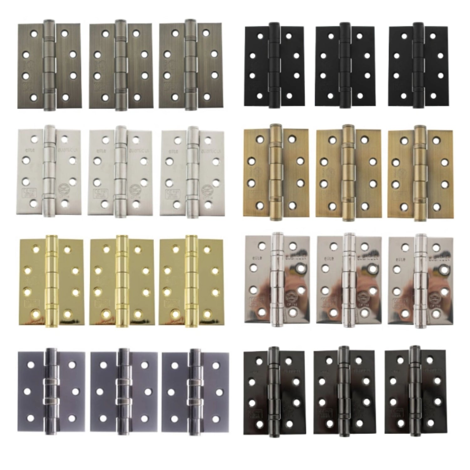 Butt Hinges Fire Rated Hinges 4" x 3" x 3mm Set of 3