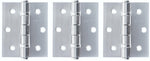 Butt Hinges 3" X 2.5" X 2.5mm Pack Of 3