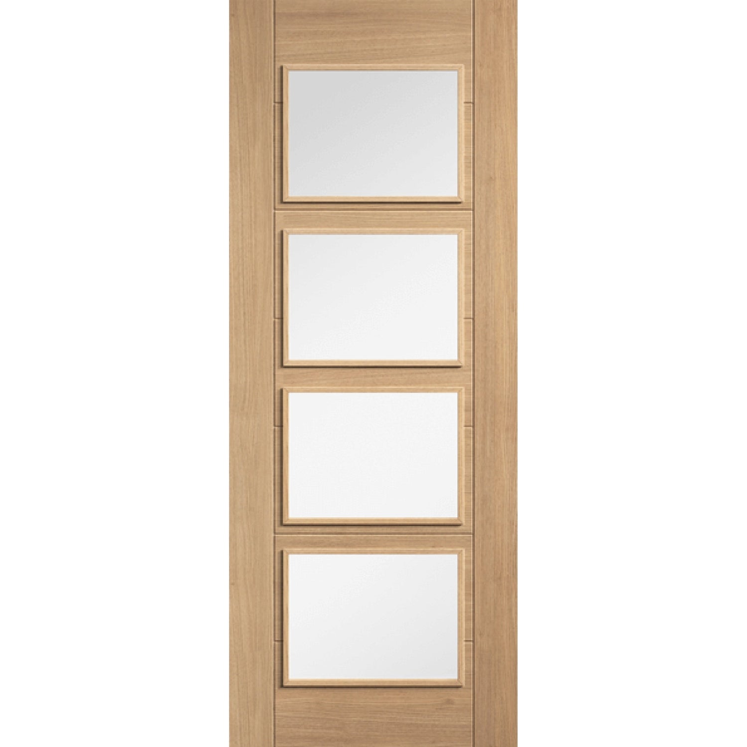Carini Prefinished 4L Clear Glazed Oak Door - Main Product Image