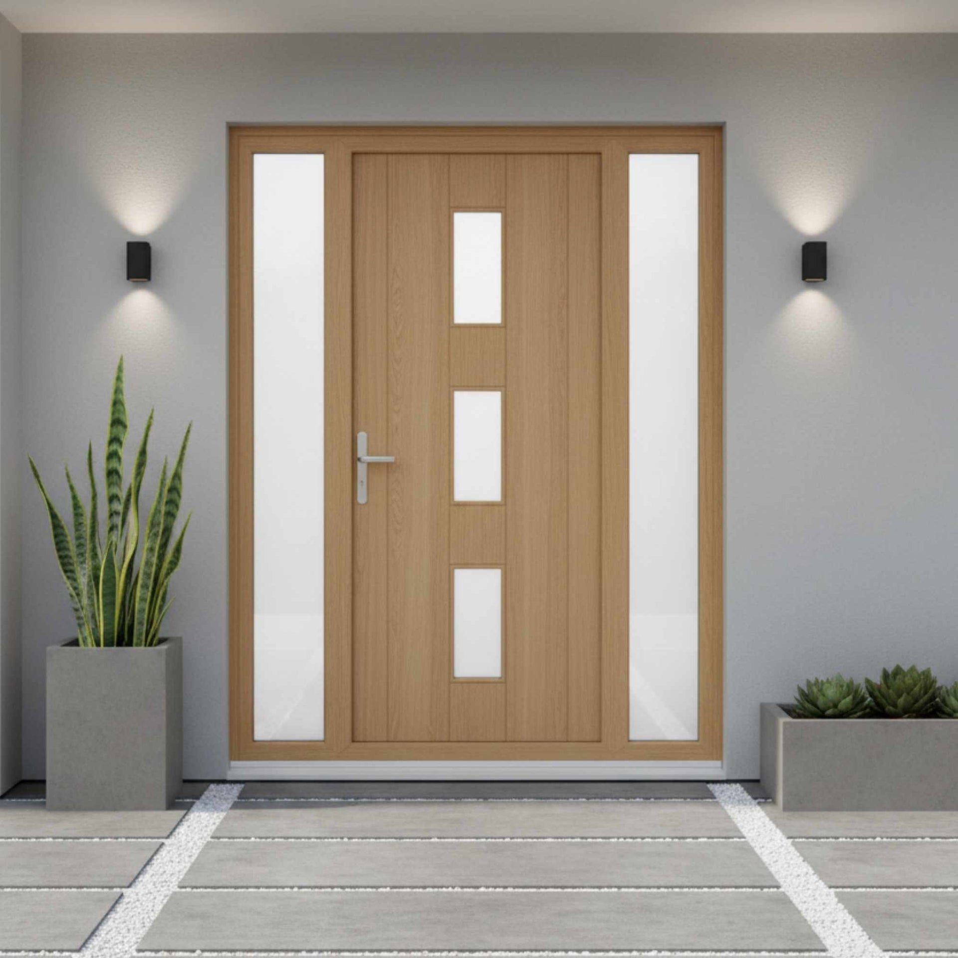 Copenhagen Oak Glazed External Door