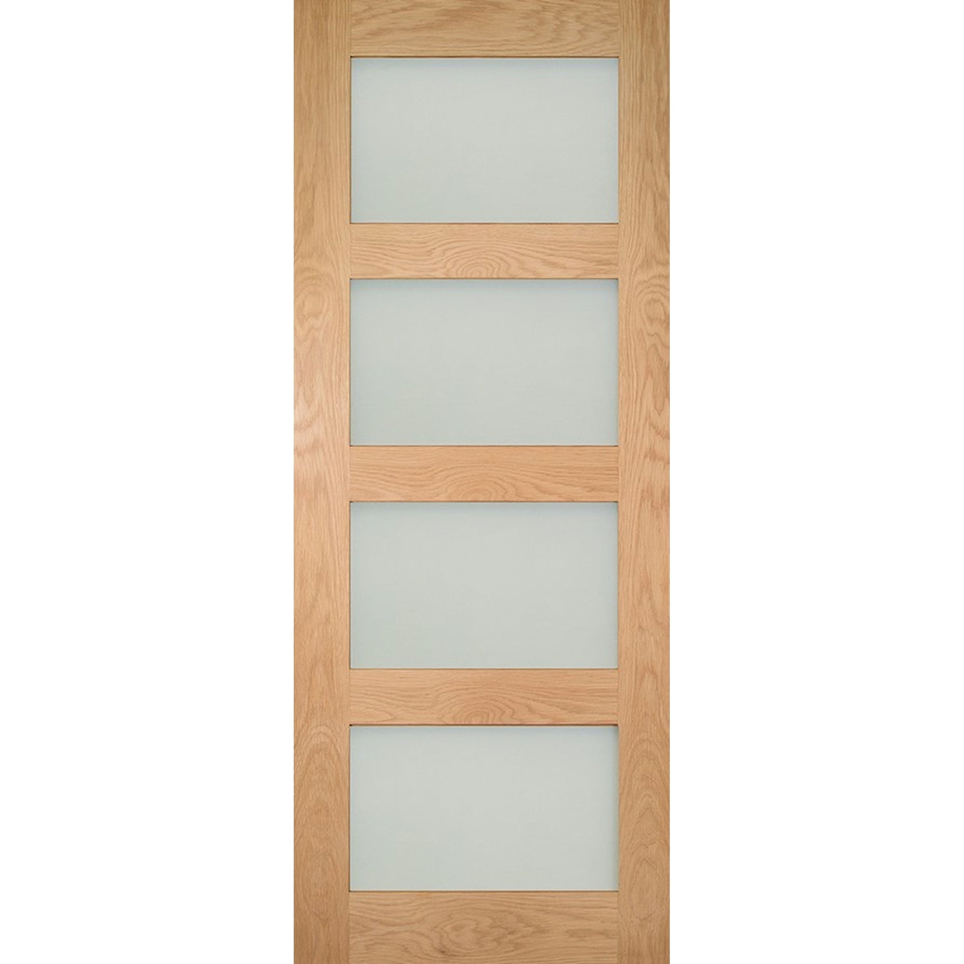 Coventry Four Panel Glazed Shaker Prefinished Obscured Glass