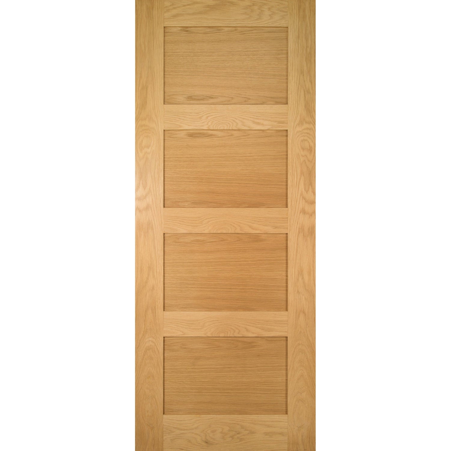 Coventry Four Panel Shaker Style Oak Door - Main Product Image