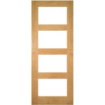 Coventry Unfinished Oak Glazed FD30 Fire Door