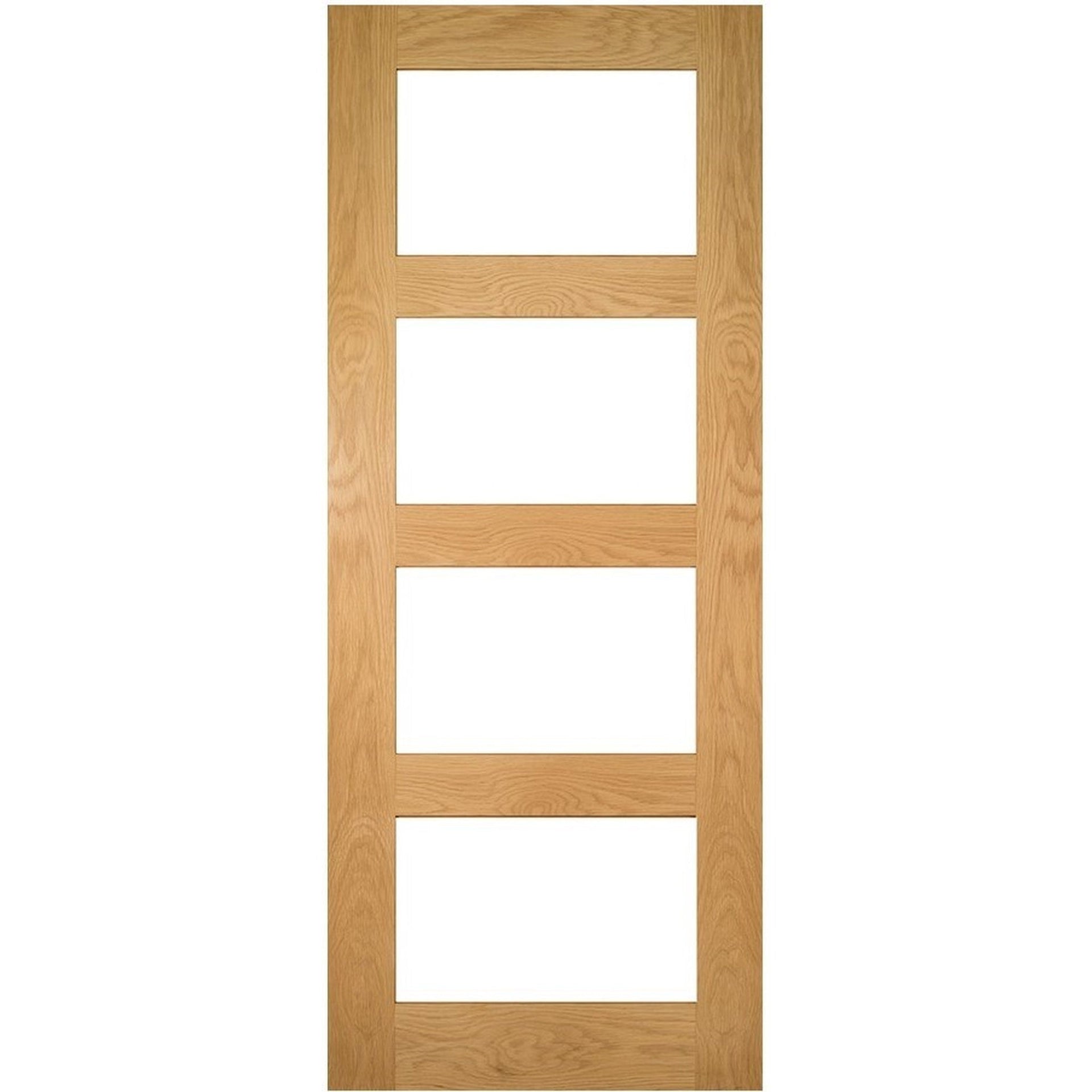 Coventry Unfinished Oak Glazed FD30 Fire Door