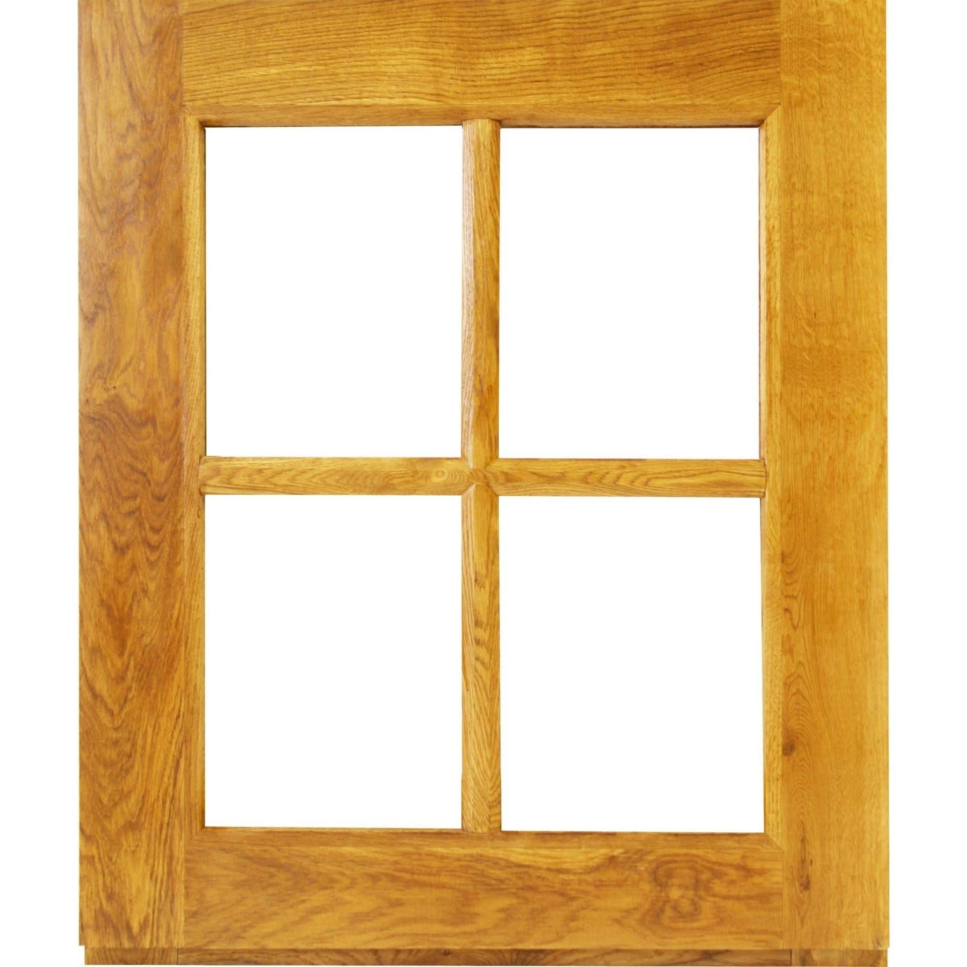 External 4 Panel Glazed Solid Oak Stable Top