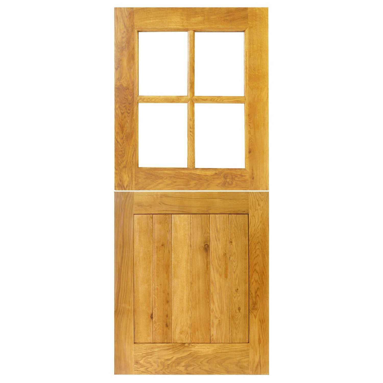 External 4 Panel Stable Solid Oak Door - Main Product Image