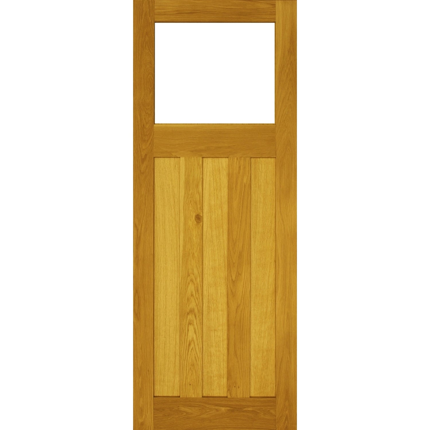 External Prefinished 1930's Unglazed Solid Oak Door - Main Product Image
