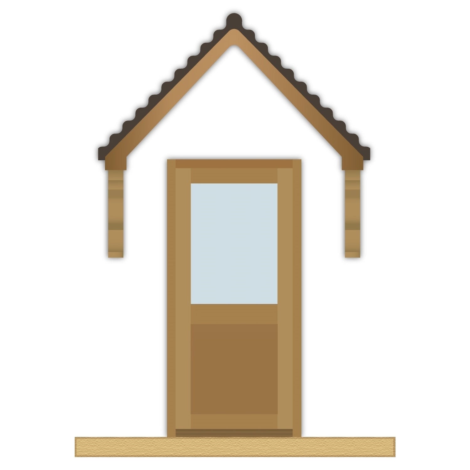 External Prefinished 2 Panel Half Unglazed Solid Oak Door - Main Product Image