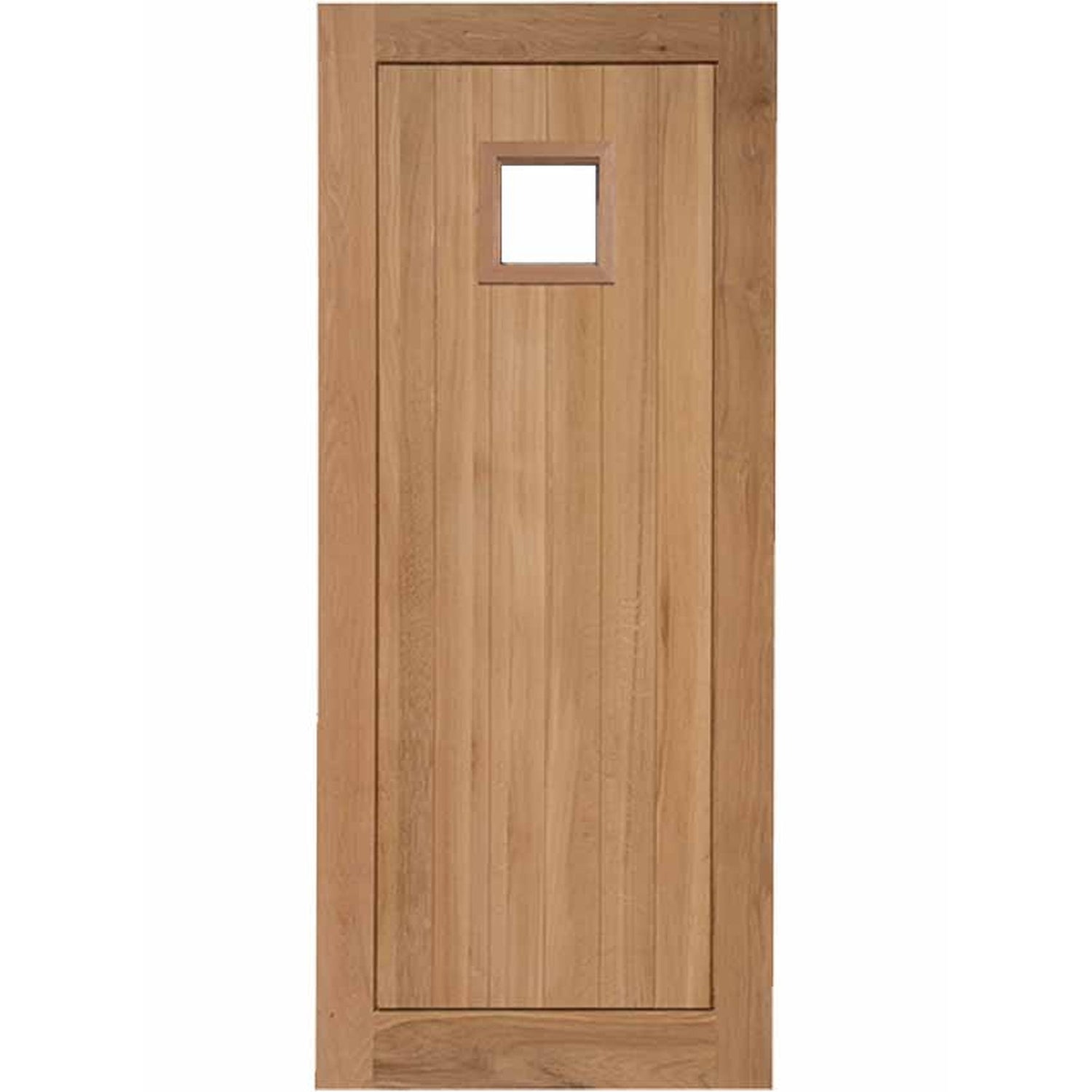 External Prefinished Suffolk Square Solid Oak Door - Main Product Image