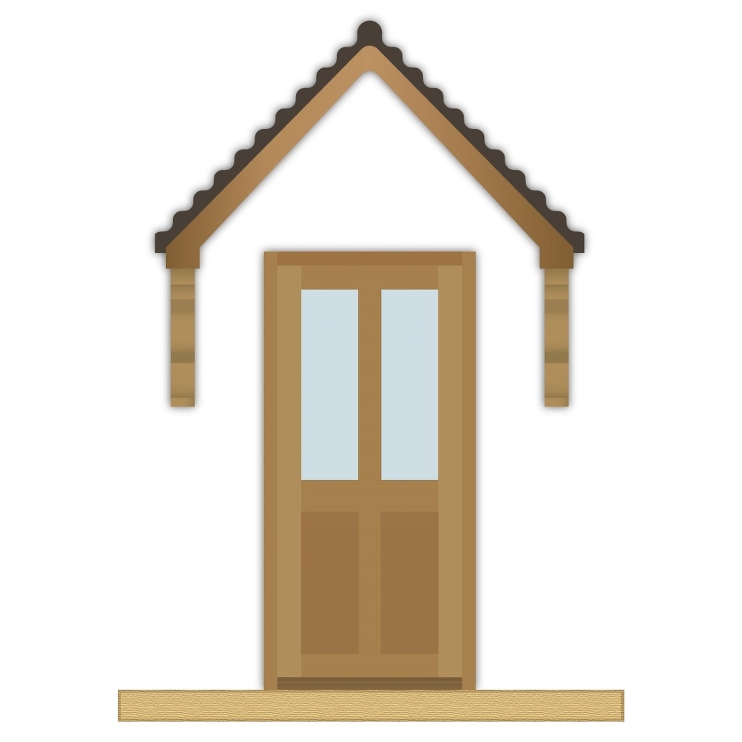 External Prefinished Victorian 4 Panel Unglazed Solid Oak Door - Main Product Image