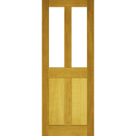 External Prefinished Victorian 4 Panel Unglazed Solid Oak Door - Main Product Image