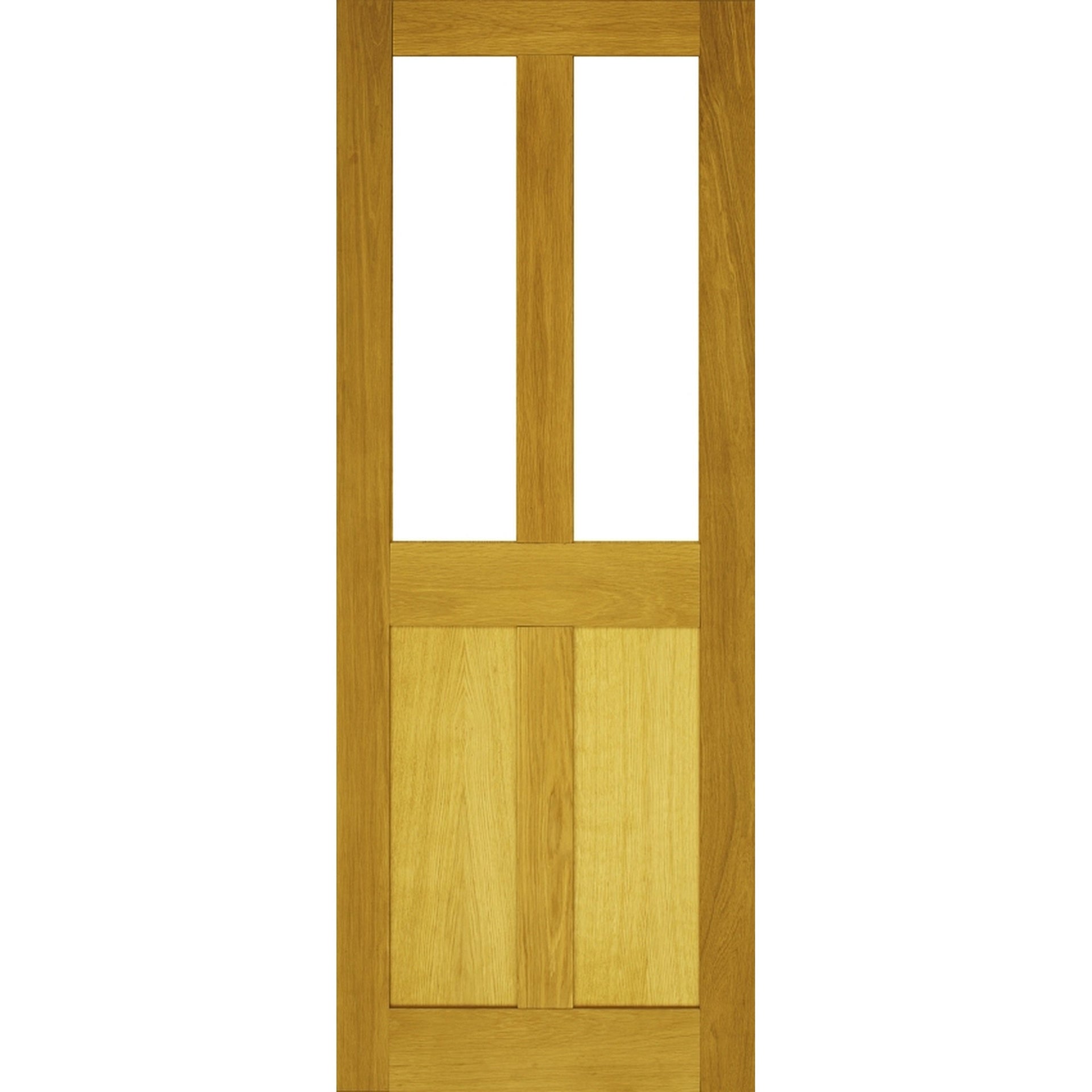 External Prefinished Victorian 4 Panel Unglazed Solid Oak Door - Main Product Image