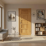 Five Panel Shaker Style Solid Oak Door