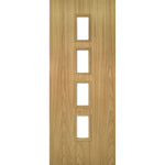Galway Vertical Panel Glazed Oak Door - Main Product Image