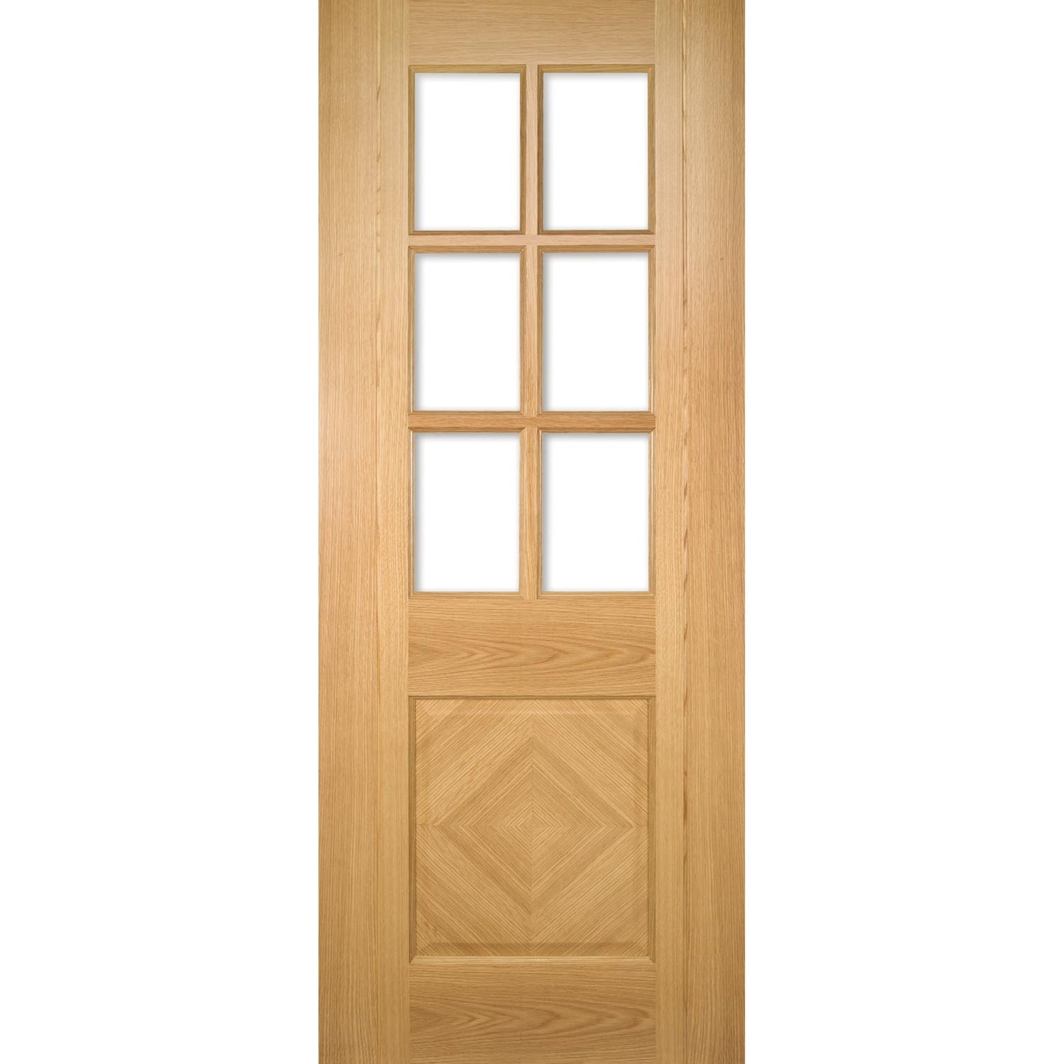 Kensington Internal Prefinished Glazed Oak Door - Main Product Image
