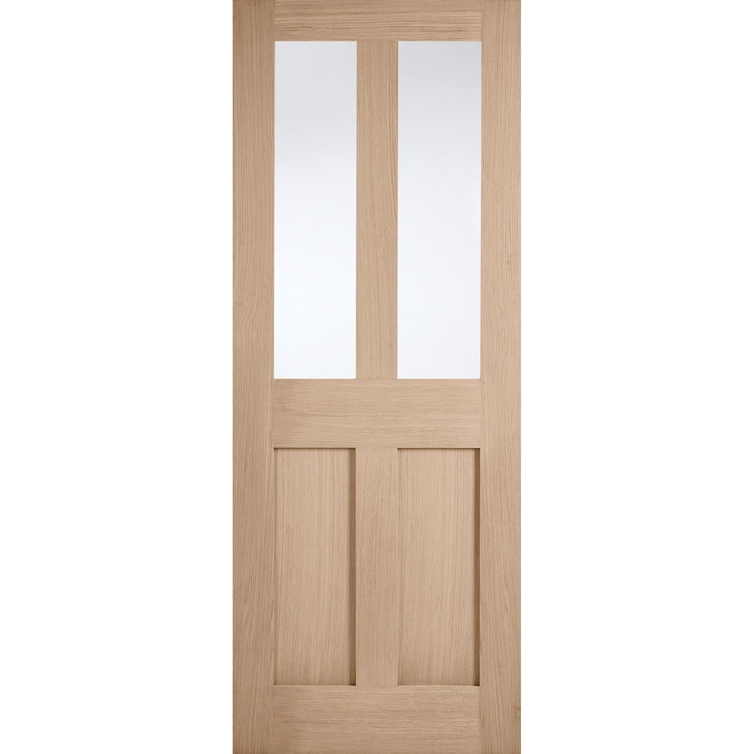 London Flat 4P Prefinished Oak Glazed Internal Door - Main Product Image