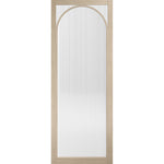 Melrose Reeded Glazed Prefinished Blonde Oak Door - Main Product Image