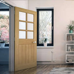 Mexicana Ely Prefinished Internal Oak Glazed Door