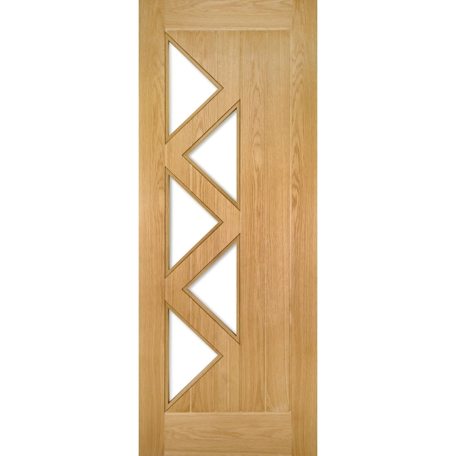 Mexicana Ely Prefinished Internal Oak 5L Glazed Door - Main Product Image