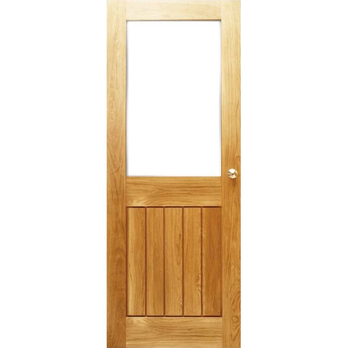 Mexicano Contemporary Half Glazed Solid Oak Door - Main Product Image