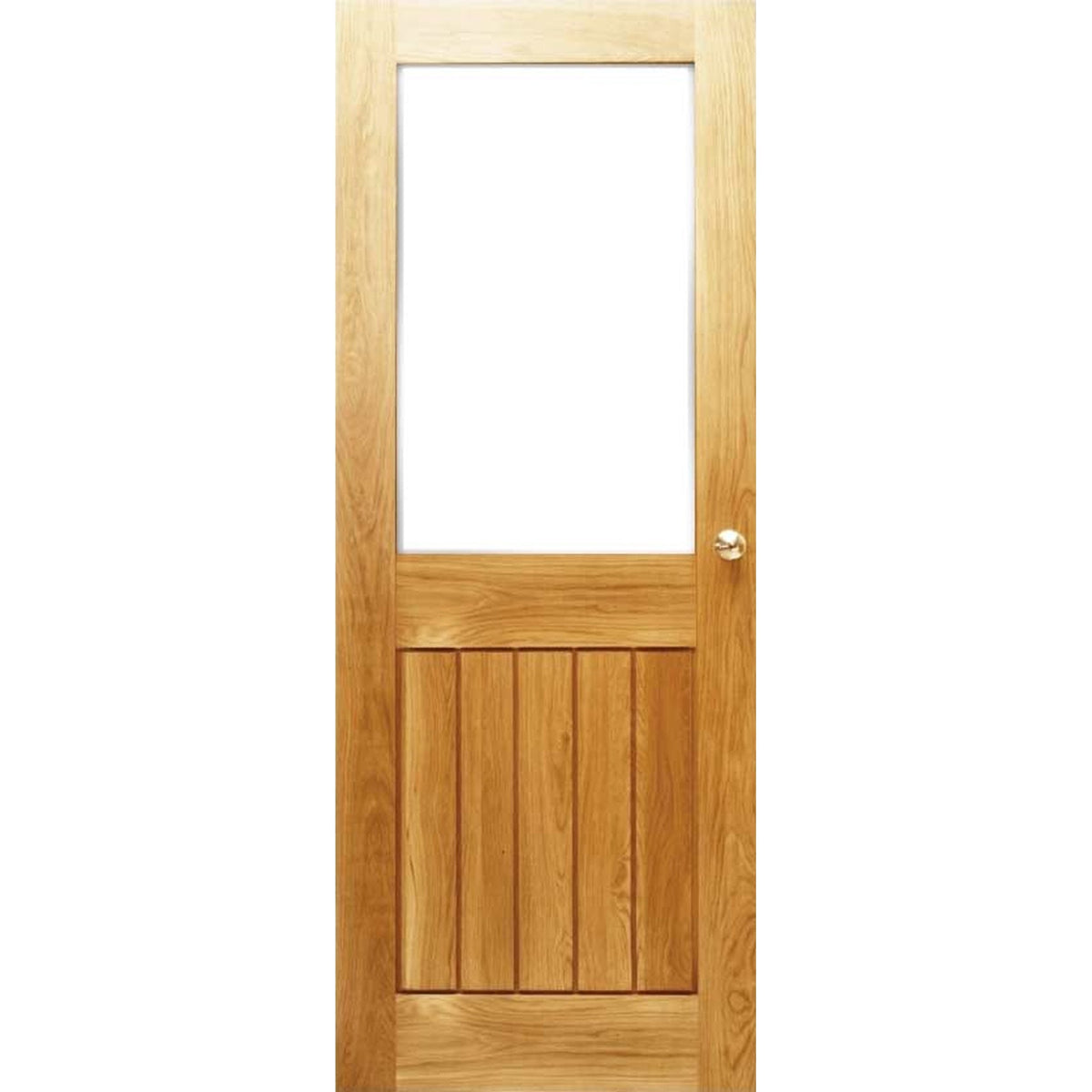 Mexicano Contemporary Half Glazed Solid Oak Door - Main Product Image
