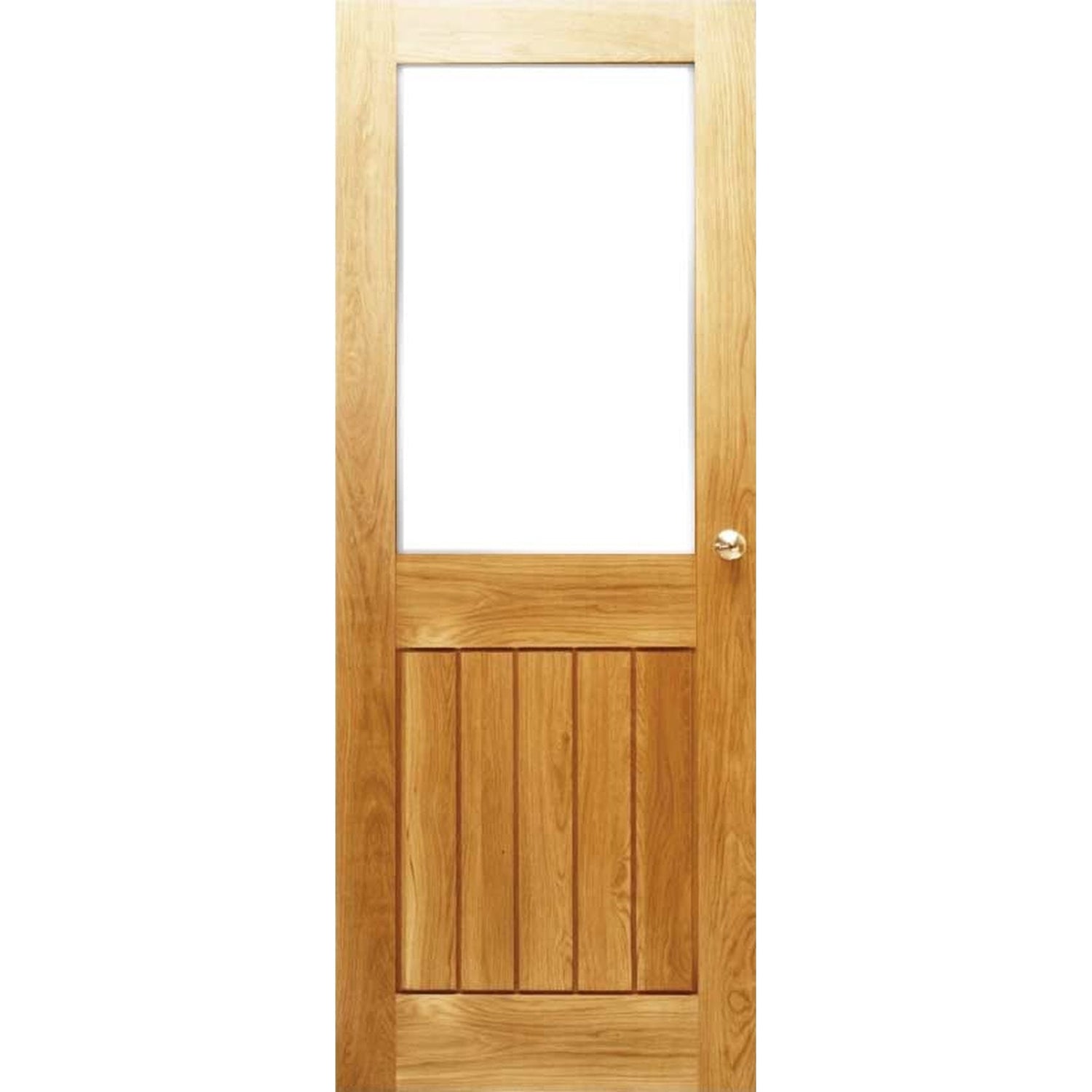 Mexicano Contemporary Half Glazed Solid Oak Door - Main Product Image