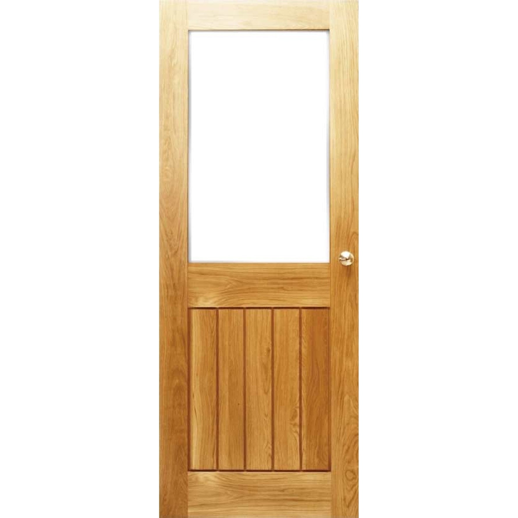 Mexicano Contemporary Half Glazed Solid Oak Door - Main Product Image