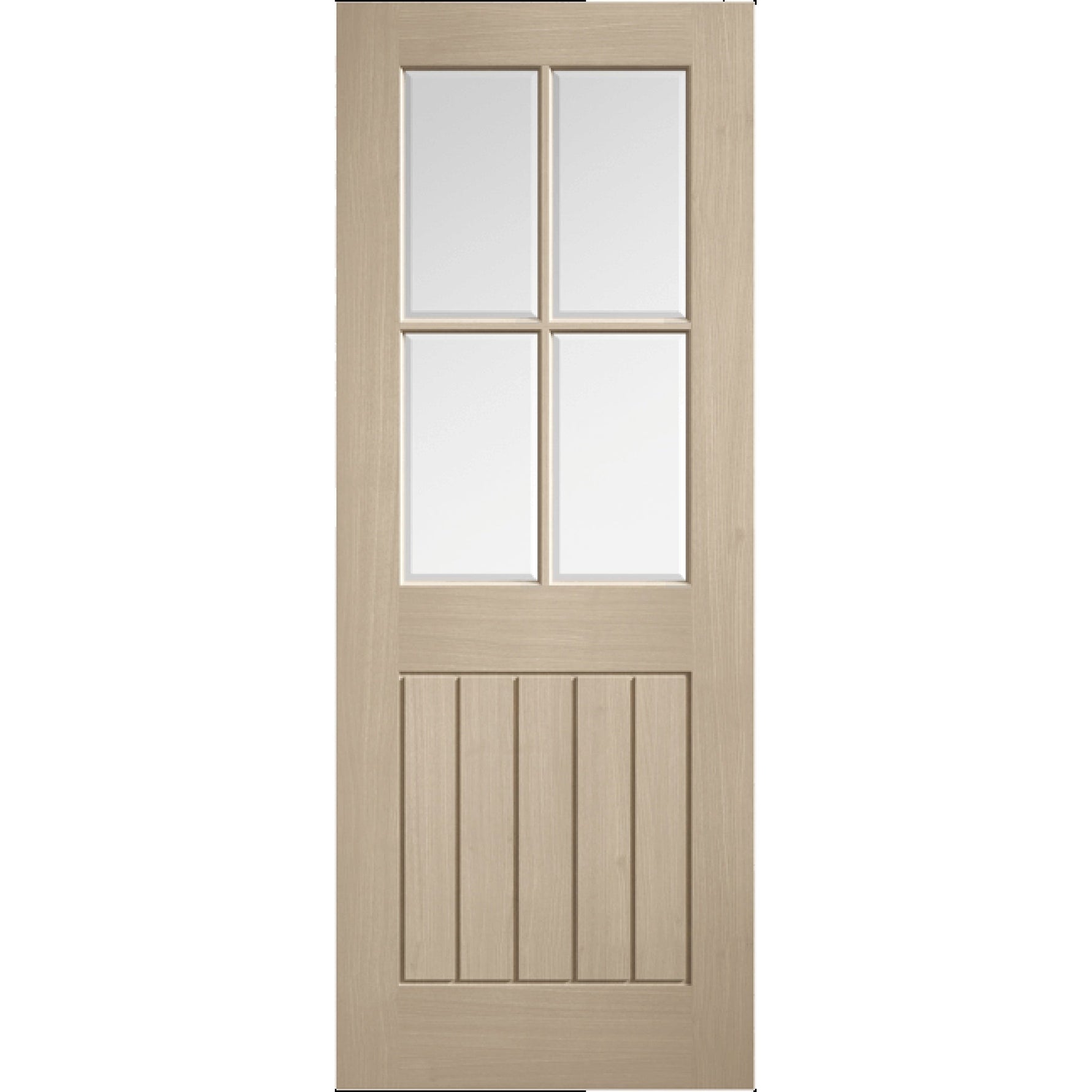 Mexicano Glazed 4L Prefinished Blonde Oak Door - Main Product Image