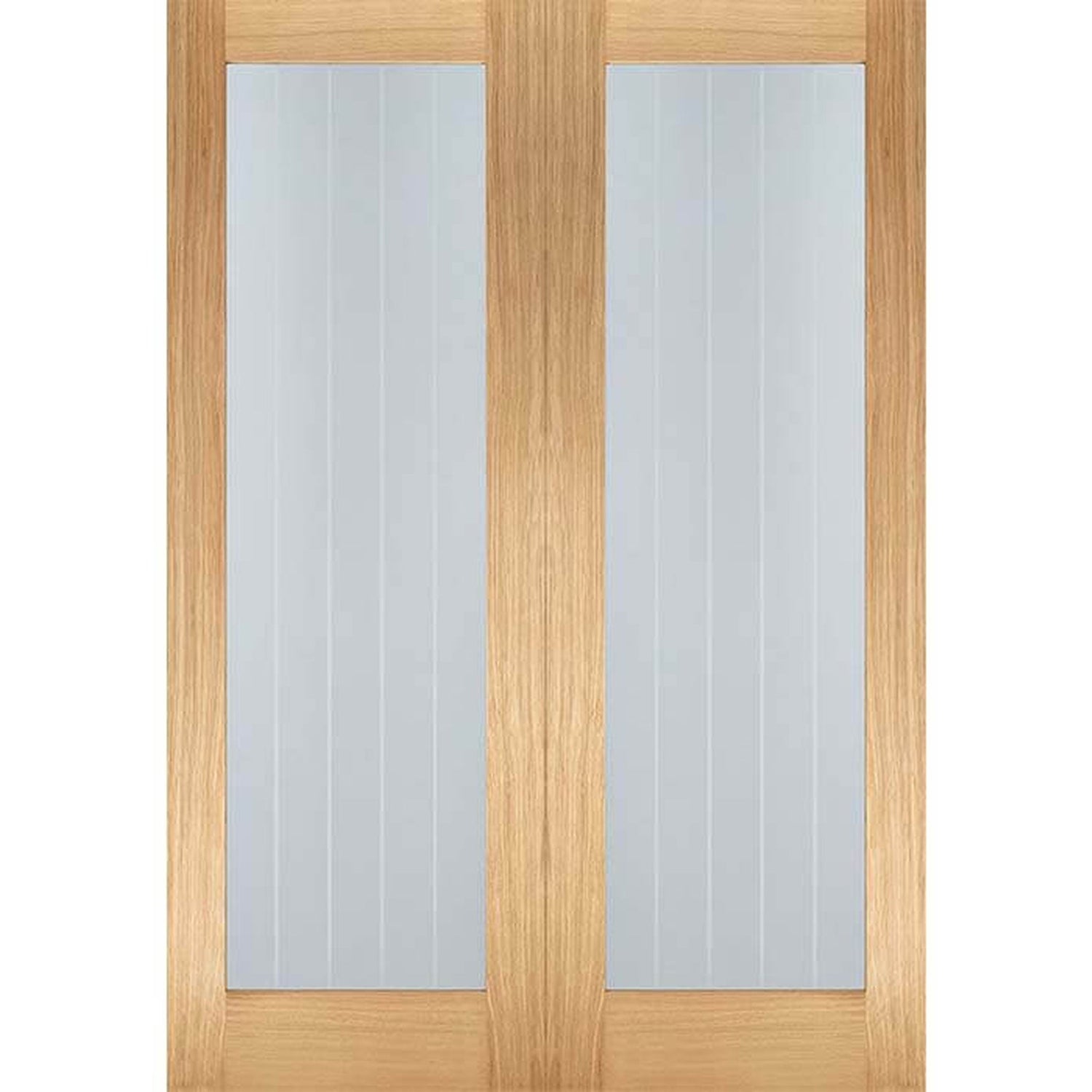 Mexicano Oak Pattern 10 Glazed Internal Door Pair - Main Product Image