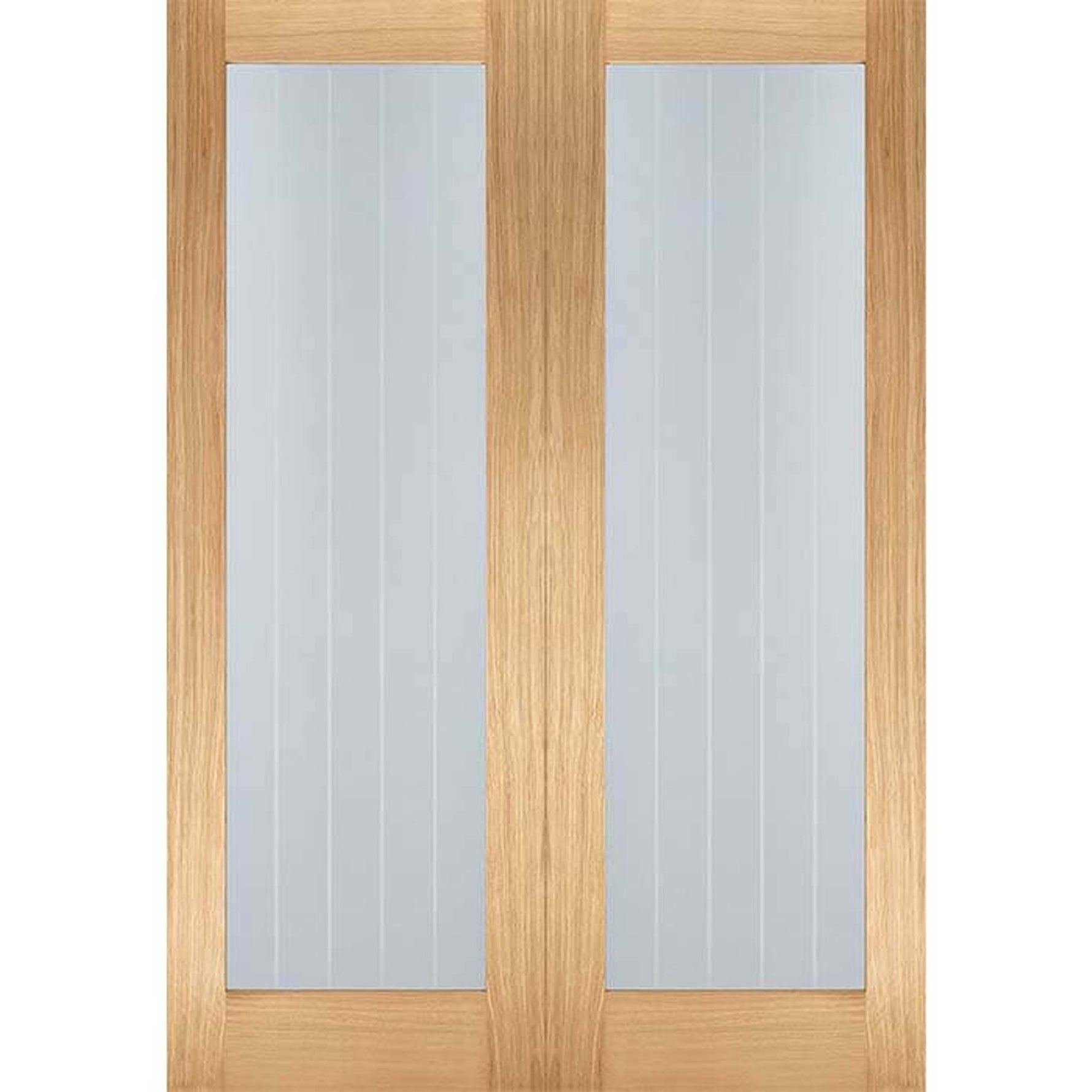 Mexicano Oak Pattern 10 Glazed Internal Door Pair - Main Product Image