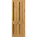 Rustic Oak 4 Panel Prefinished Internal Door - Main Product Image
