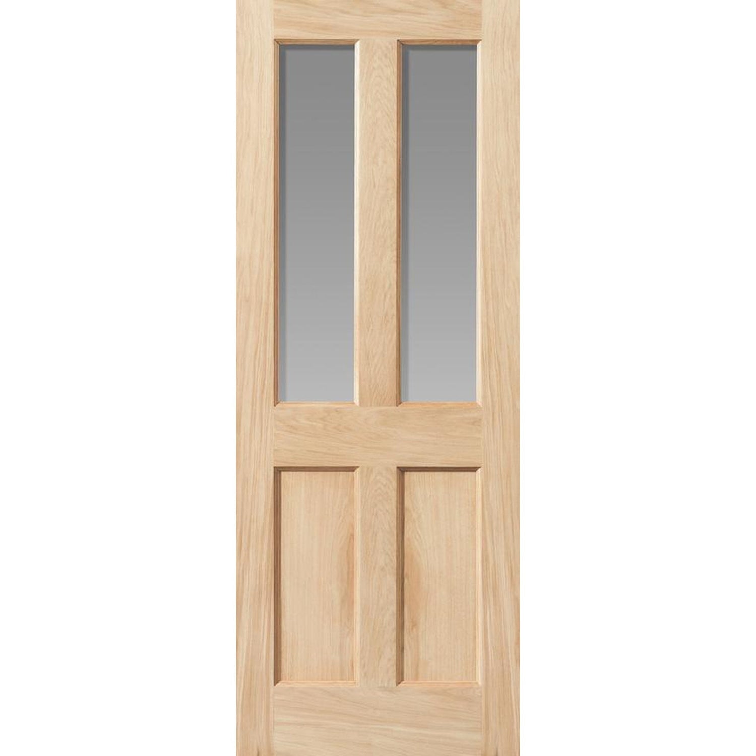 Severn Unfinished Oak Clear Glazed Internal Door