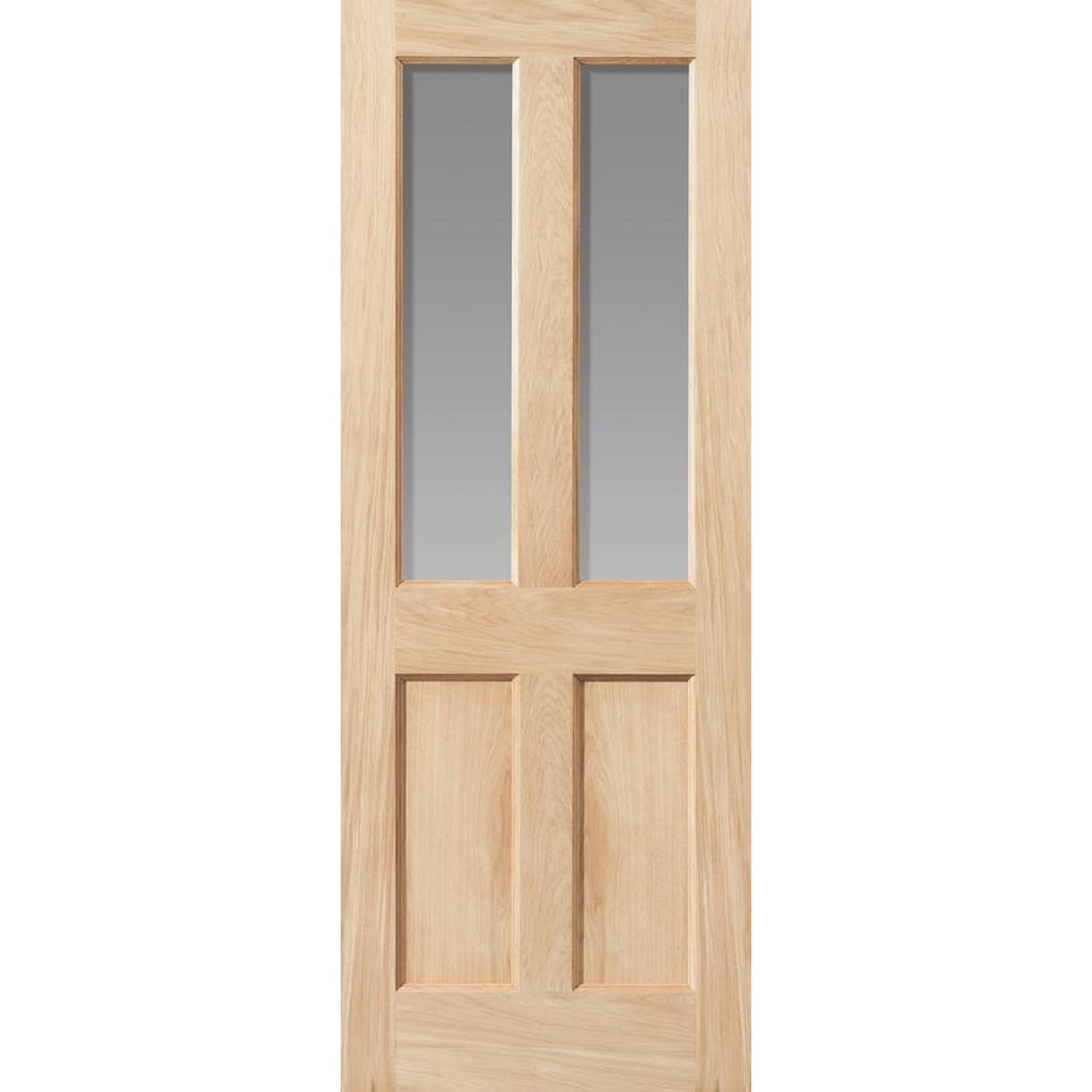 Severn Unfinished Oak Clear Glazed Internal Door