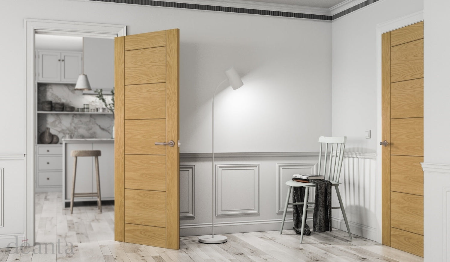 Seville Pre-Finished Oak Fire Door