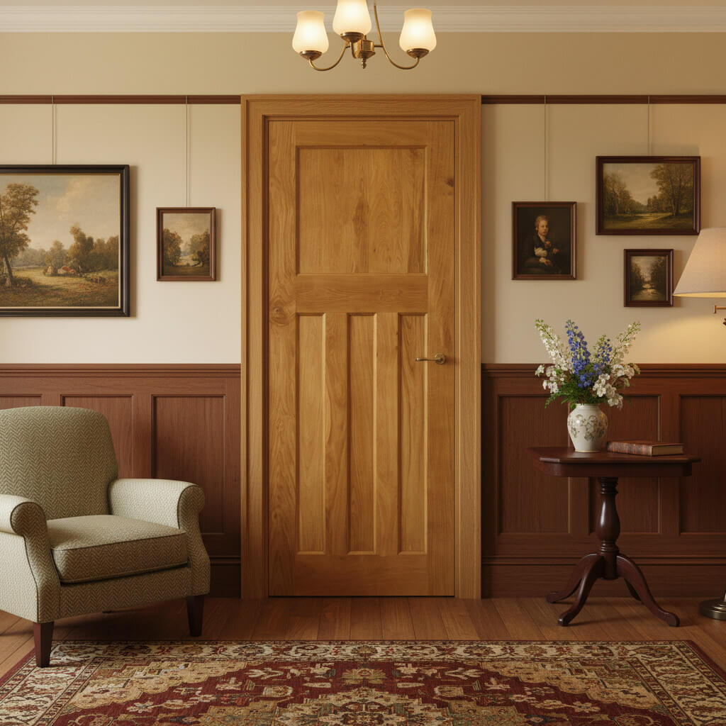 Solid Oak 1930s Style Door