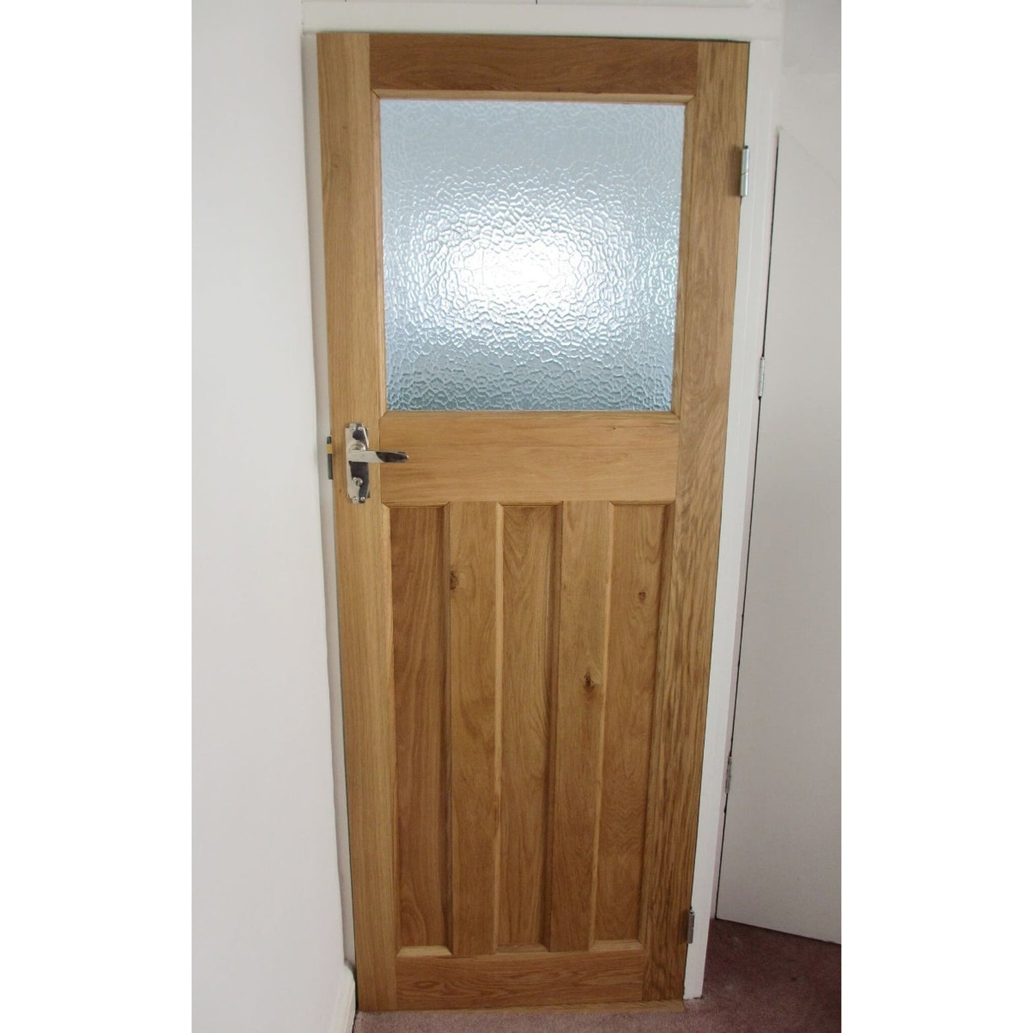 Solid Oak 1930s Style Glazed Door