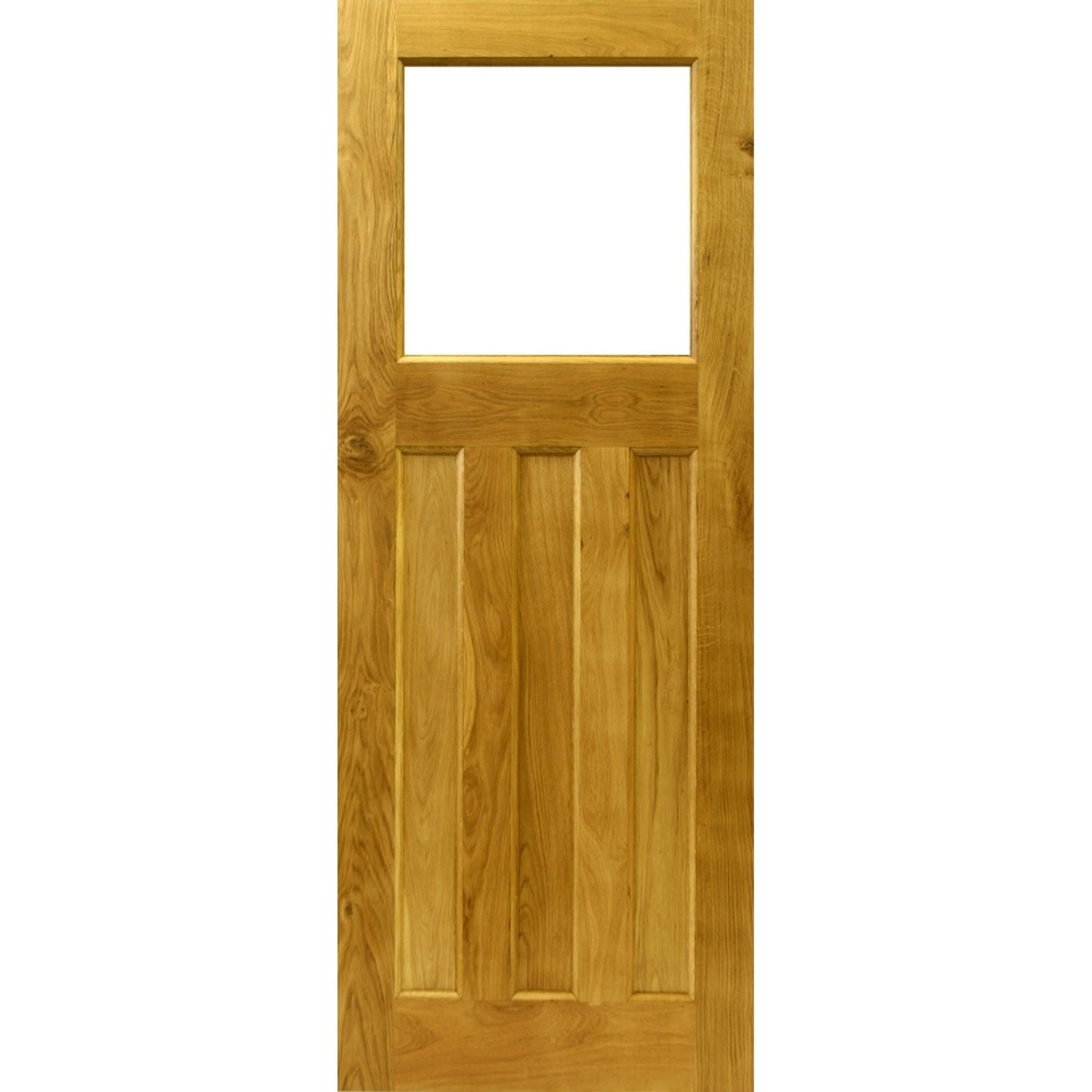 Solid Oak 1930s Style Glazed Door - Main Product Image
