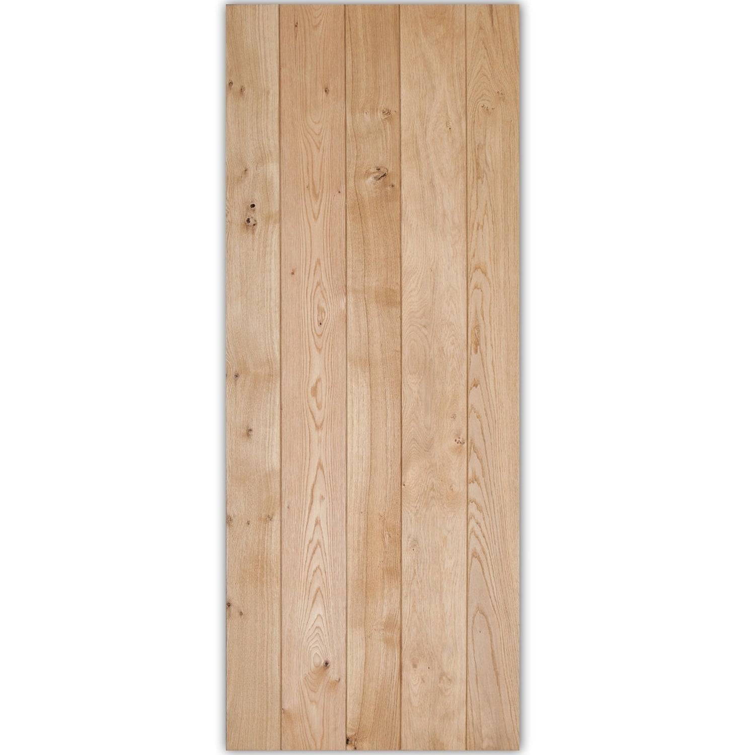 Solid Oak Abbey 3 Ledge Rustic V-Groove Cottage Door - Main Product Image