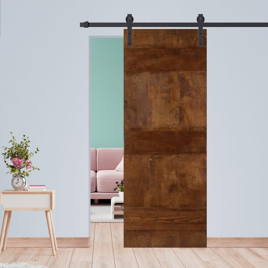Solid Oak Antique Reproduction Single Sliding Door Kit - Main Product Image