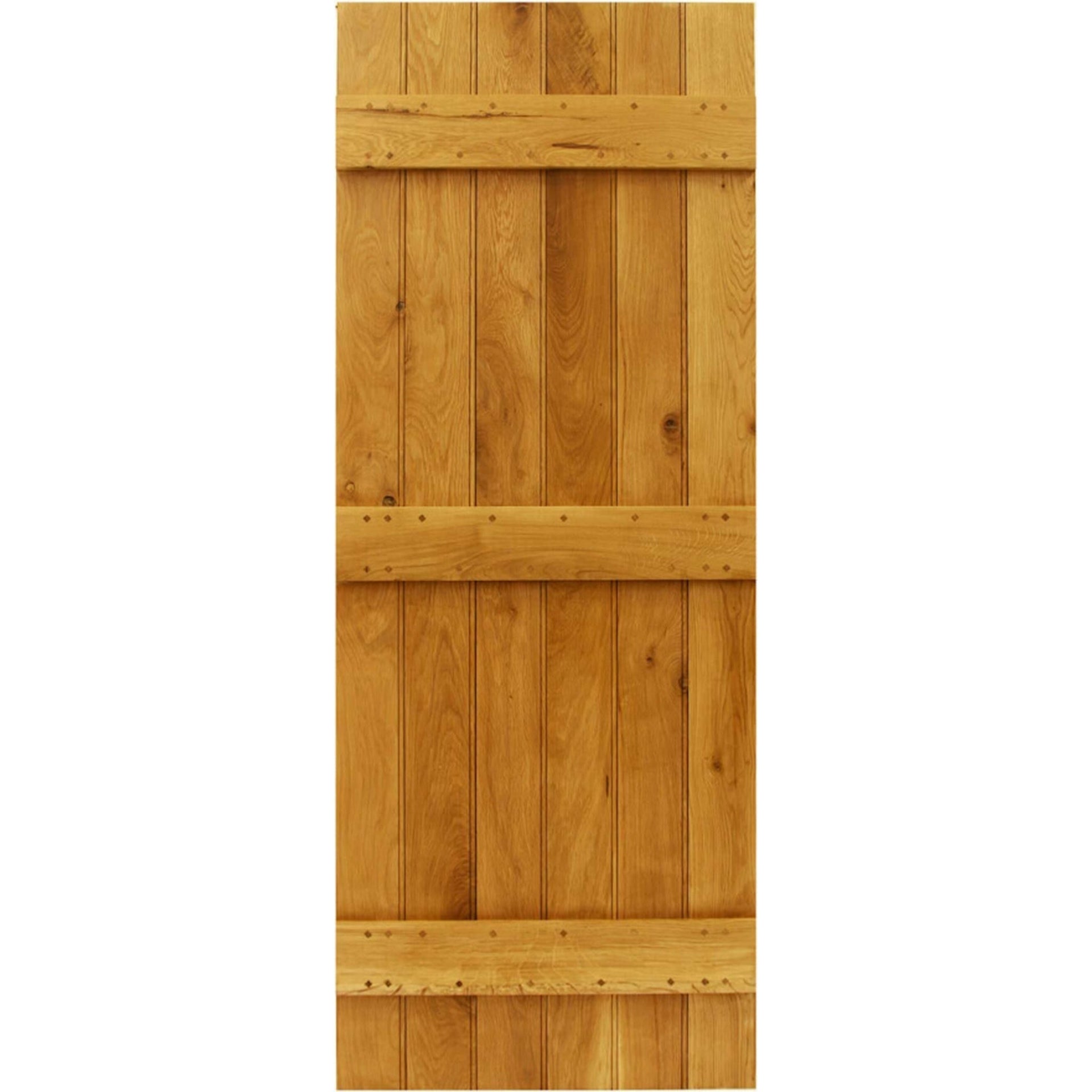 Bespoke Solid Oak Ledge With Optional Braces Door