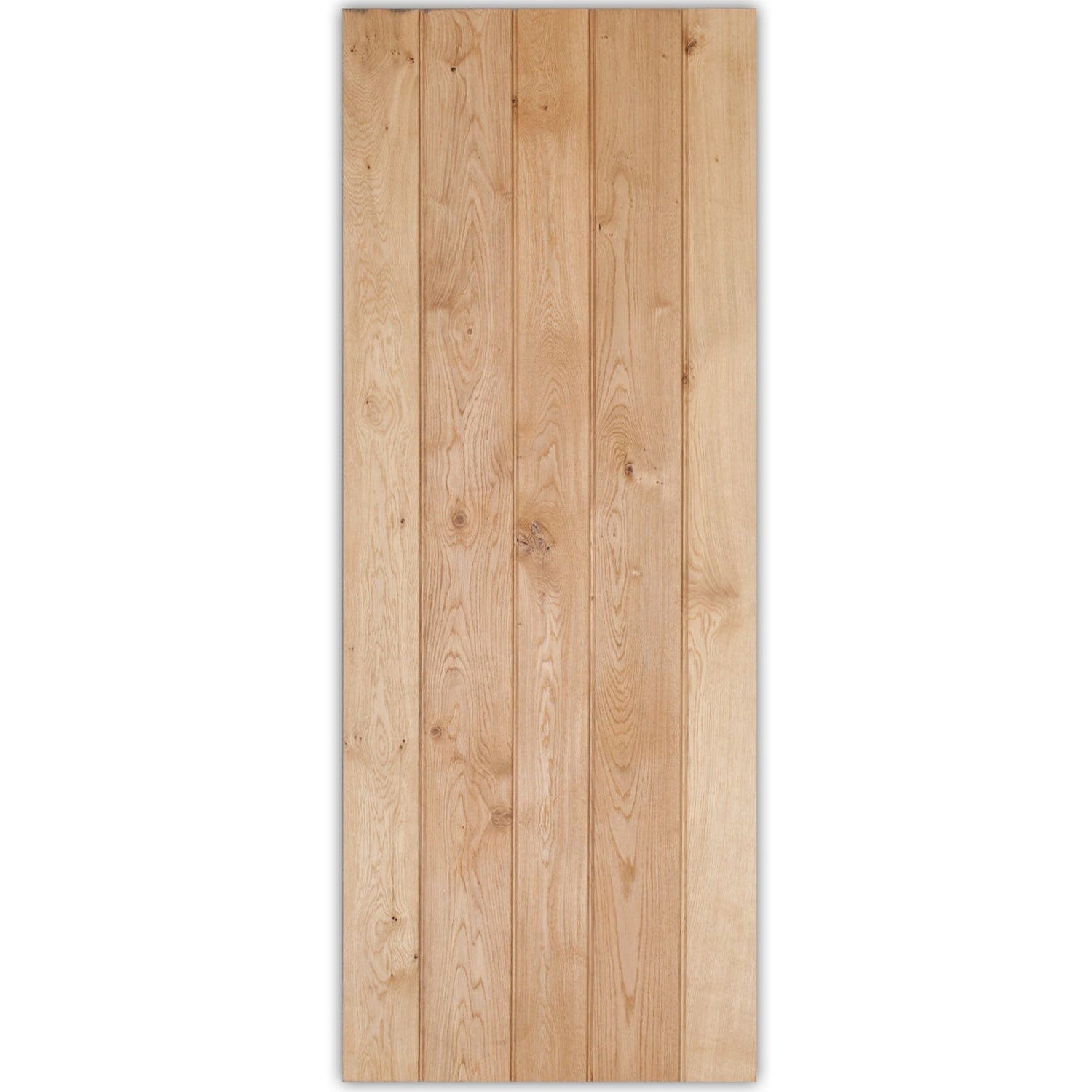 Solid Oak Ledge and Braced Rustic Bead and Butt Door - Main Product Image