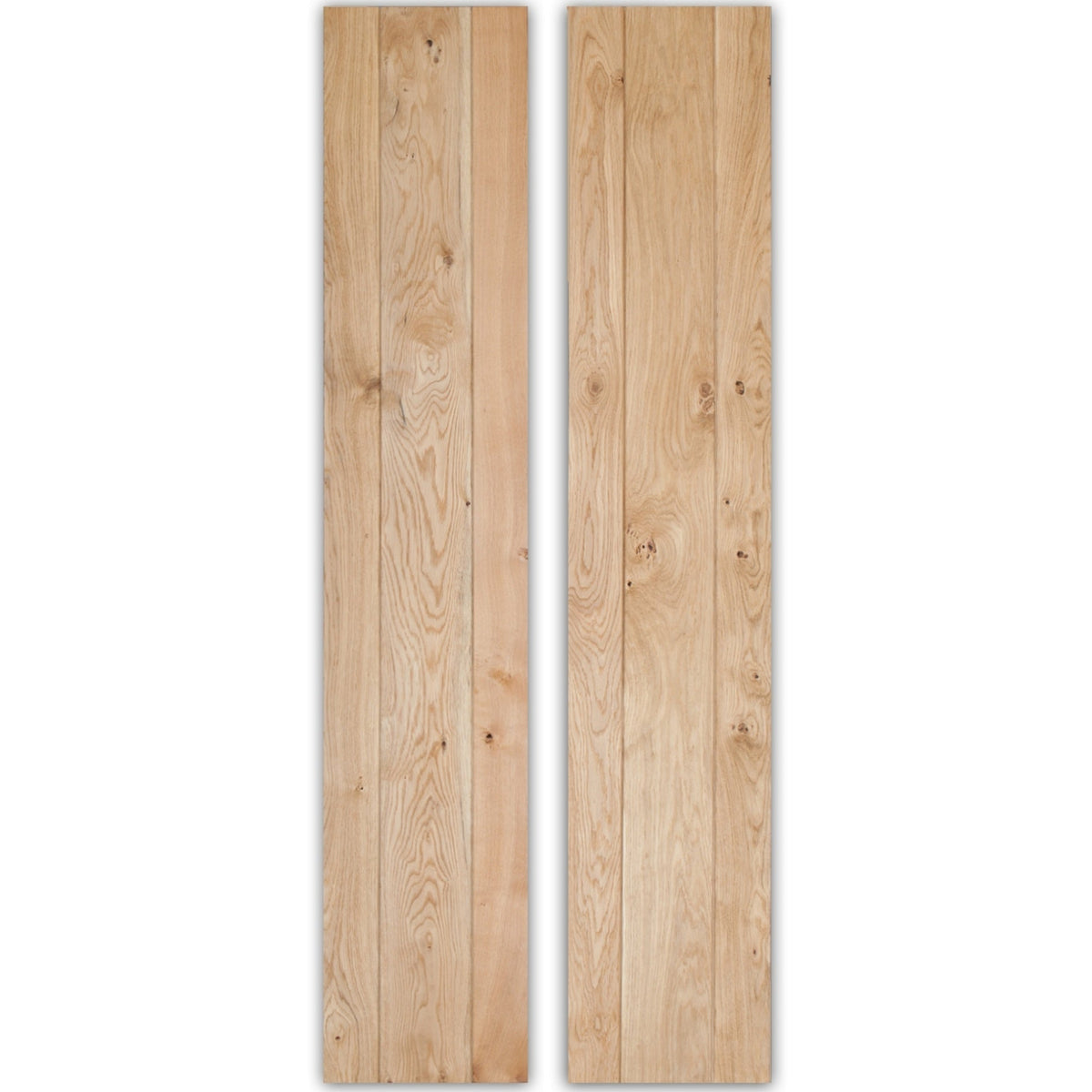 Solid Oak Rustic Bi Fold 3 Ledge Bead and Butt Cottage Door - Main Product Image