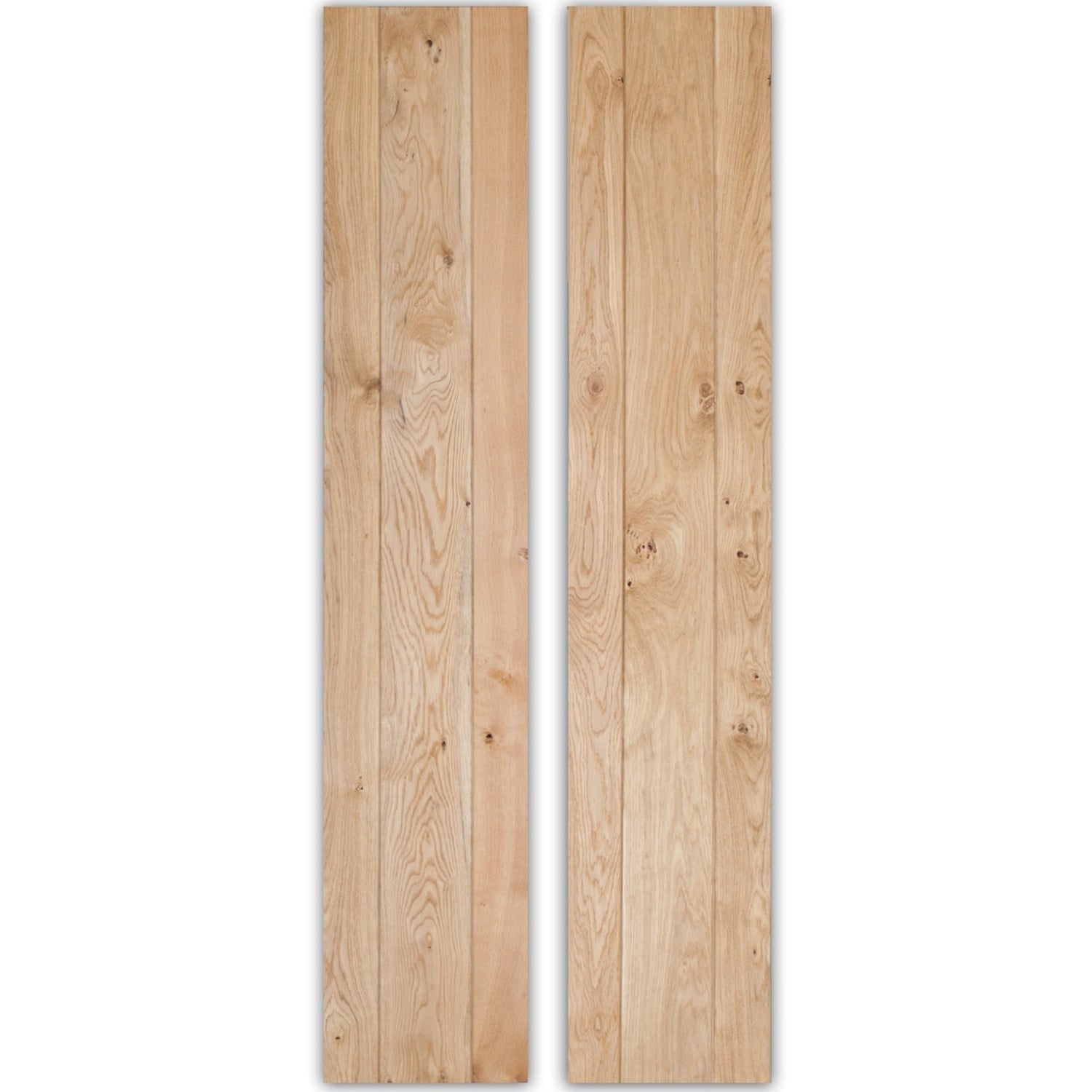 Solid Oak Rustic Bi Fold 3 Ledge Bead and Butt Cottage Door - Main Product Image