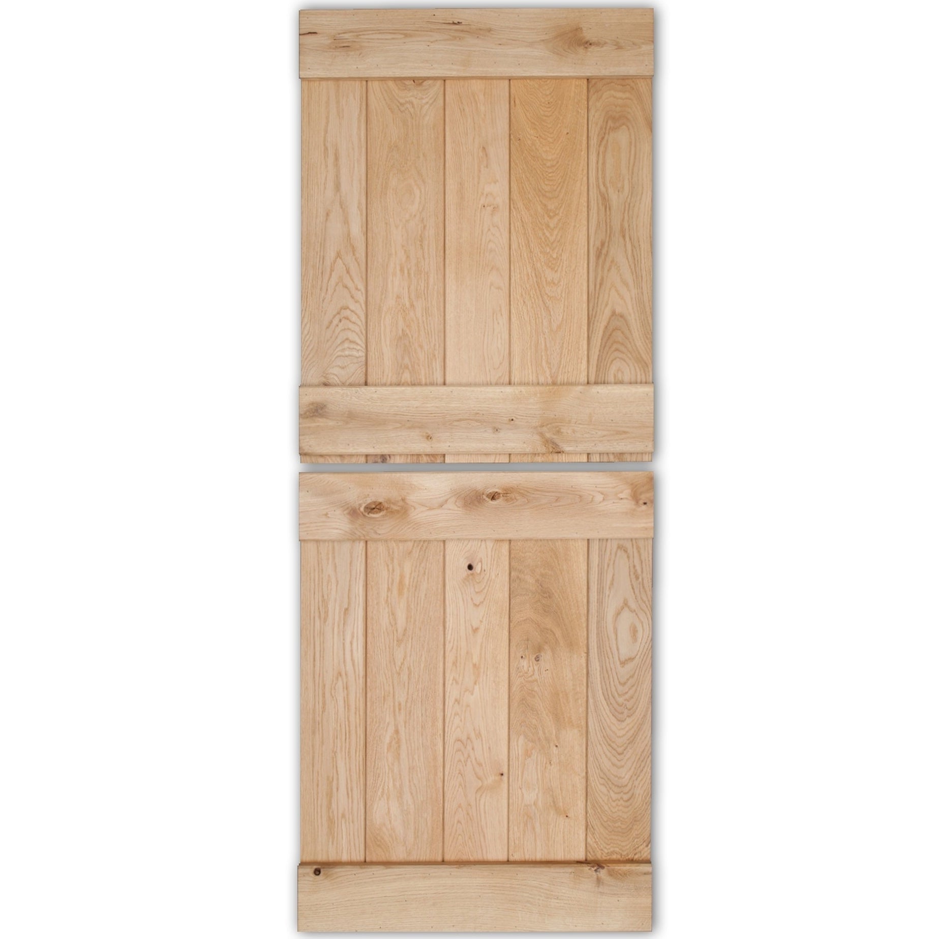 Solid Oak Rustic Butt and Bead Profile Stable Door - Main Product Image
